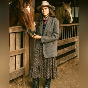 IRISH boyfriend boho blazer w equestrian southwestern country vibe